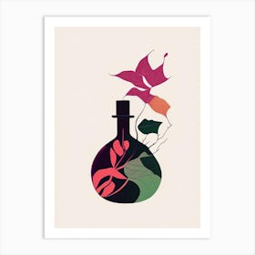 Poison Ivy Potion Minimal Line Drawing 1 Art Print