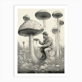 Mushroom Man Art Print