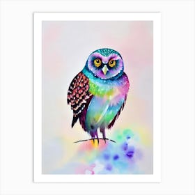 Owl 2 Watercolour Bird Art Print
