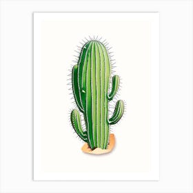 Nopal Cactus Marker Art 1 Art Print