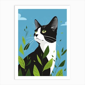 Cat In The Grass 7 Art Print