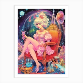 Esoteric Girl Kitsch 4 Art Print