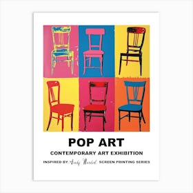 Poster Chairs Pop Art 6 Art Print