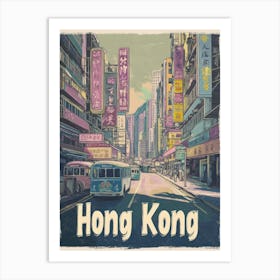 Aihrgdesign A Classic 1960s Travel Poster For Hong Kong 1 Art Print