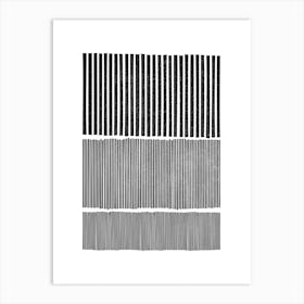 Black And White Mid Century A Art Print