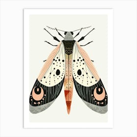 Colourful Insect Illustration Whitefly 16 Art Print