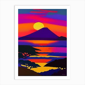 Mountain Geometric Sunrise Art Print