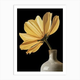 Yellow Flower In A Vase 1 Art Print