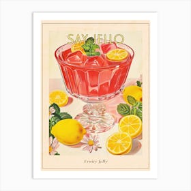 Fruity Jelly Vintage Cookbook Illustration 2 Poster Art Print