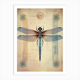 Dragonfly Geometric 9 Art Print