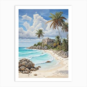 Tulum Beach 1 Art Print