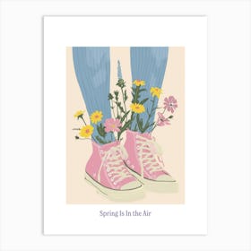 Spring In In The Air Pink Shoes And Wild Flowers 3 Art Print