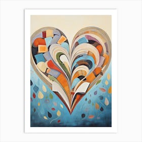 Swirl Book Heart Art Print