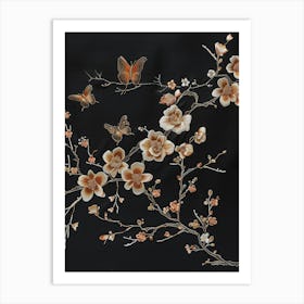 Blossoms And Butterflies Art Print