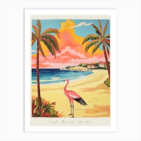 Poster Of Eagle Beach, Aruba, Matisse And Rousseau Style 2 Art Print