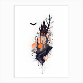 Halloween Castle Art Print