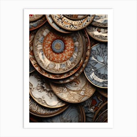 Collection Of Plates Art Print