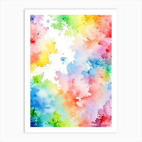 Watercolor Splatter Background Art Print