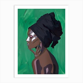 Abstract Woman With Turban 1 Art Print
