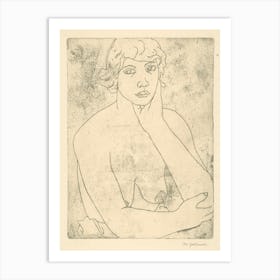 Bust Of A Young Woman Female Elbow, Mikuláš Galanda Art Print