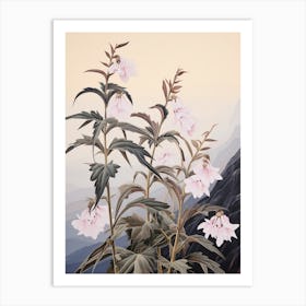 Flower Illustration Lobelia 3 Art Print