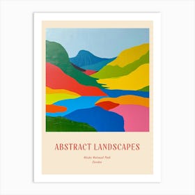 Colourful Abstract Abisko National Park Sweden 1 Poster Art Print