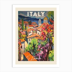 Lucca Italy 4 Fauvist Painting  Travel Poster Art Print