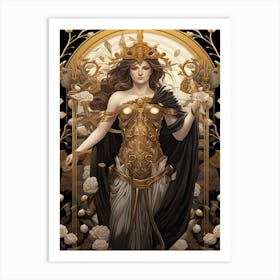 Athena Black And Gold 2 Art Print
