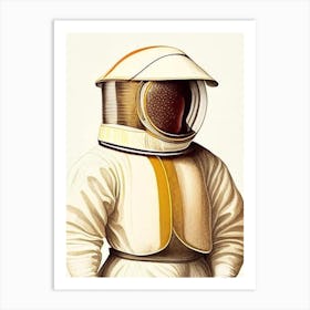 Beekeeping Suit 2 Vintage Art Print