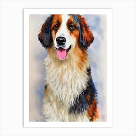 Kuvasz 2 Watercolour Dog Art Print