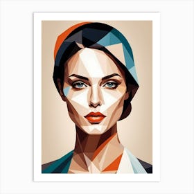 Minimalism Geometric Woman Portrait Pop Art (31) Art Print