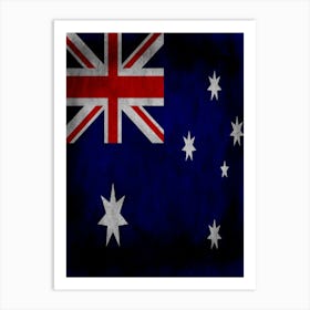 Australia Flag Texture Art Print