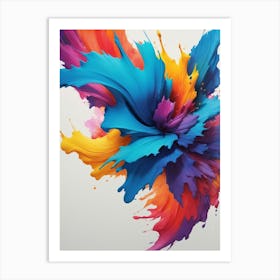 Abstract Paint Splash Art Print