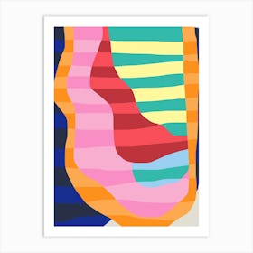 Abstract Stripe Minimal Collage 7 Art Print