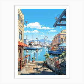 Victoria And Alfred Waterfront Cartoon 4 Art Print