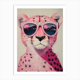 Pink Cheetah 4 Art Print