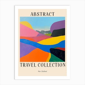 Abstract Travel Collection Poster New Zealand 2 Art Print