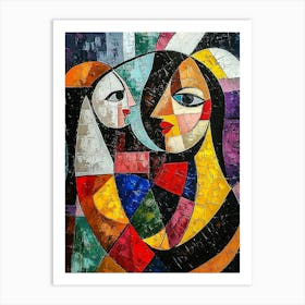 Face Abstract Painting Art Print