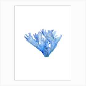 Watercolor Blue Coral 1 Art Print