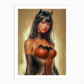 Manga Girls,Anime,Batman,Colorful,Comic,Woman, Hero,Female Art Print