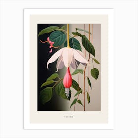 Flower Illustration Fuchsia Poster Art Print