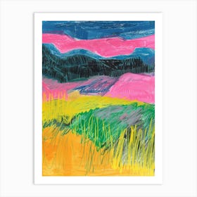 Landscape With Pink Sky Art Print