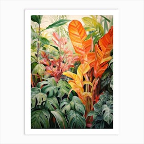 Tropical Plant Painting Chinese Evergreen 4 Art Print