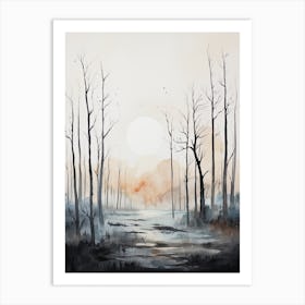 Watercolour Painting Of Crooked Forest   Poland 1 Art Print