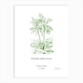 Florida Palm Trees 6 Art Print