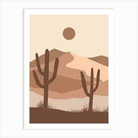 Cactus In The Desert 23 Art Print