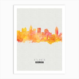 Atlanta Georgia City watercolor Art Print