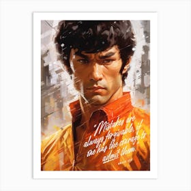 Bruce Lee Art Quote Art Print