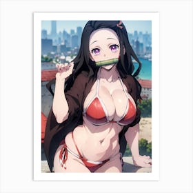 Demon Slayer Nezuko Kamado (40) 1 Art Print