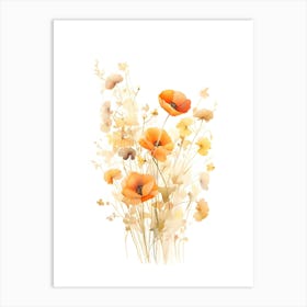 Orange Poppies Art Print